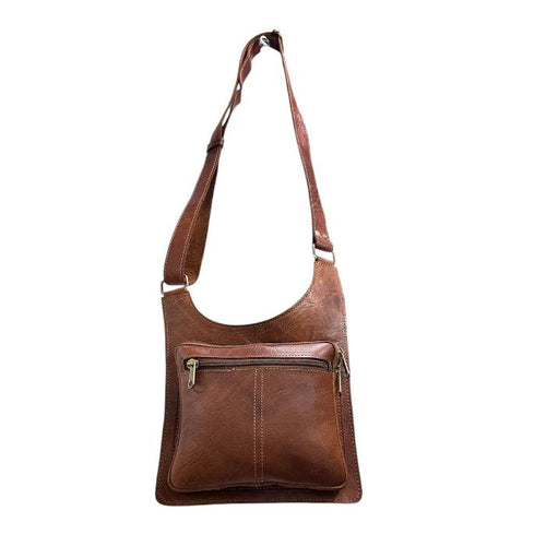 Bandolera unisex de piel de cabra 