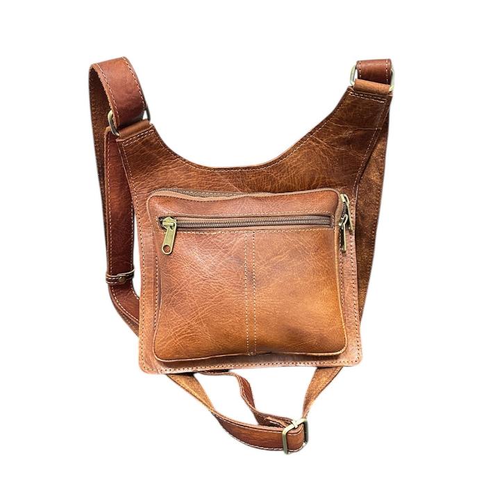 Bandolera unisex de piel de cabra - Look Todo Piel