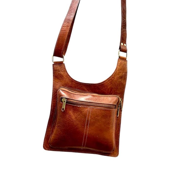 Bandolera unisex de piel de cabra - Look Todo Piel