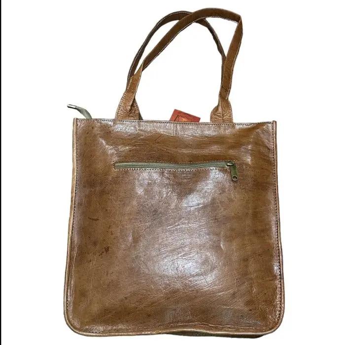 Bolso Arts con asas hecho a mano de piel natural, super cómodo - Look Todo Piel