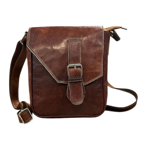 Bolso bandolera artesanal de piel de cabra marroquí - Look Todo Piel