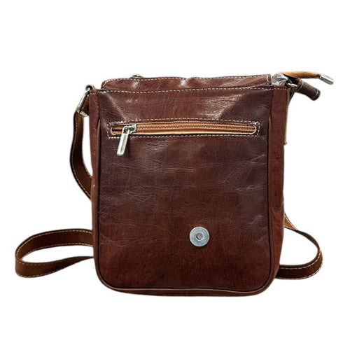 Bolso bandolera artesanal de piel de cabra marroquí - Look Todo Piel