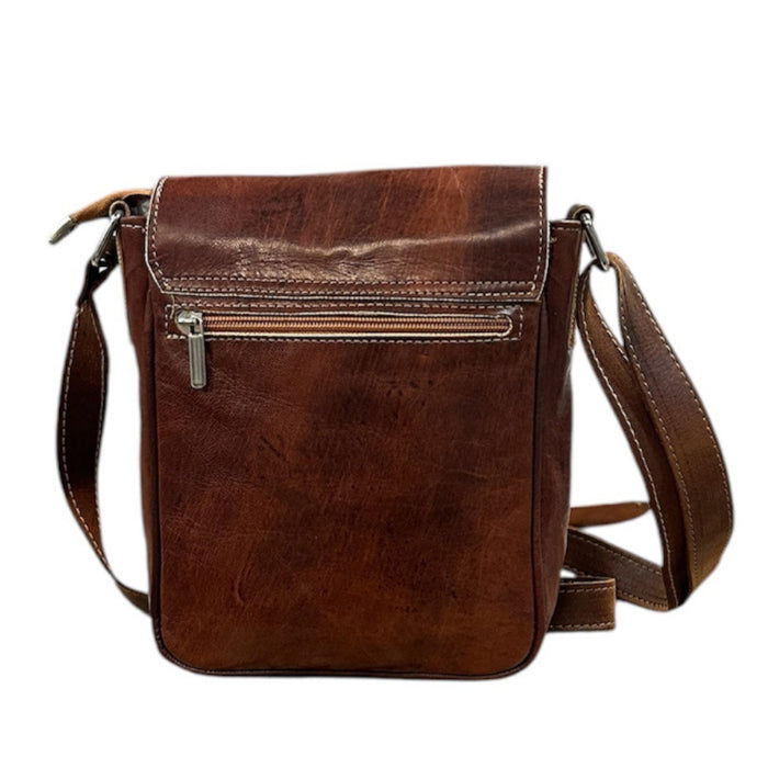 Bolso bandolera artesanal de piel de cabra marroquí - Look Todo Piel