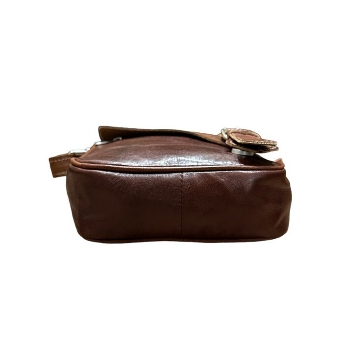 Bolso bandolera artesanal de piel natural. - Look Todo Piel