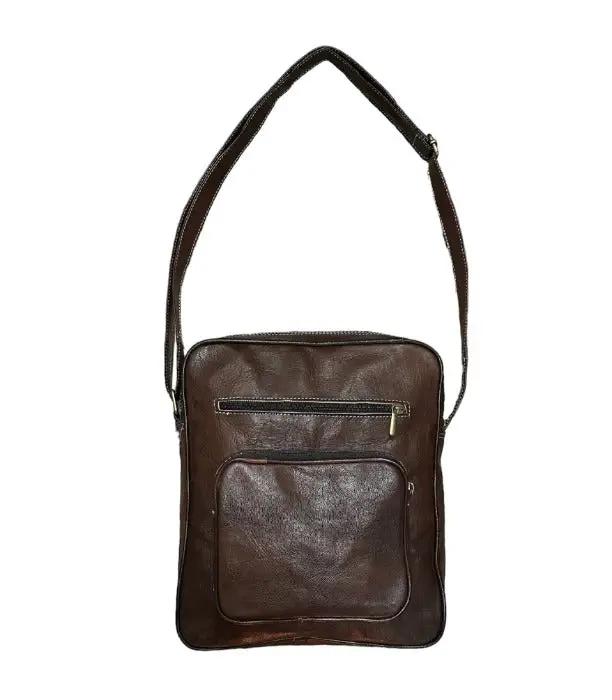 Bolso bandolera artesanal de piel natural. Bolso Mallorca - Look Todo Piel