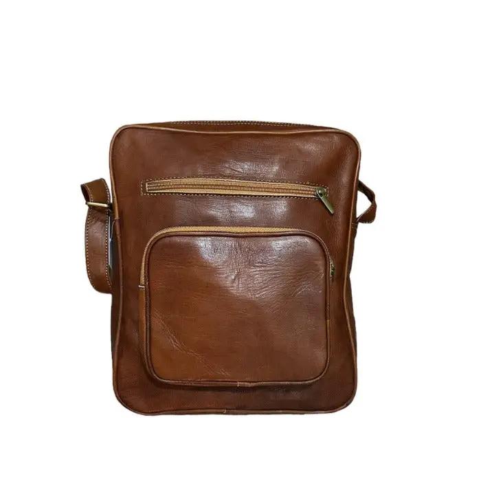 Bolso bandolera artesanal de piel natural. Bolso Mallorca - Look Todo Piel