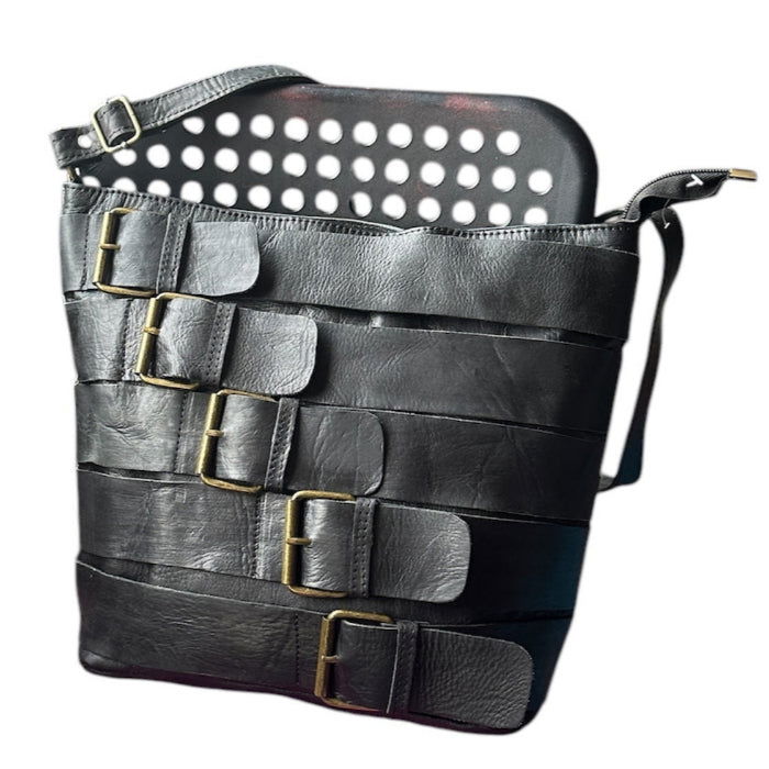 Bolso bandolera de Cuero Marroquí Artesanal - Look Todo Piel