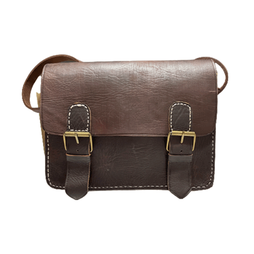 Bolso bandolera hecho a mano de piel natural. - Look Todo Piel
