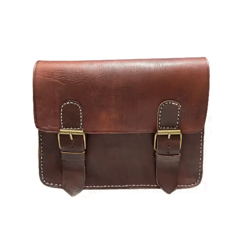 Bolso bandolera hecho a mano de piel natural. - Look Todo Piel