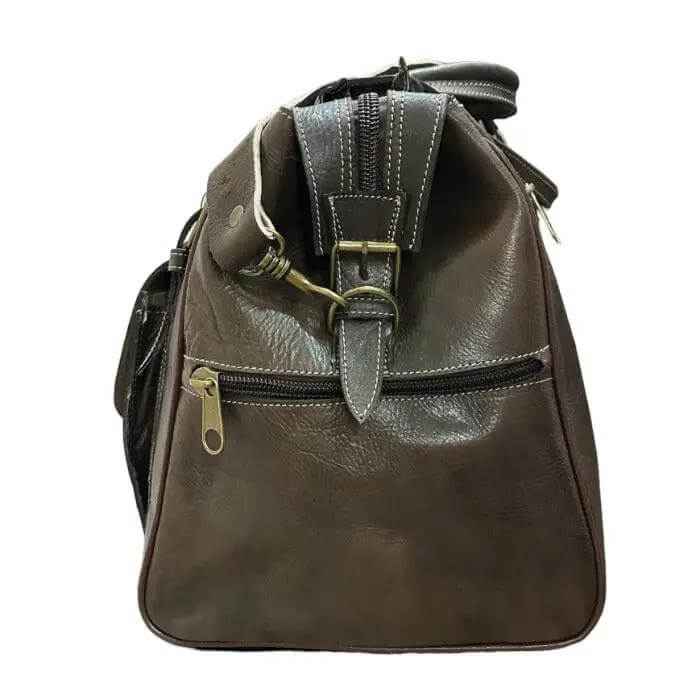 Bolso baúl gira mediano, hecho con piel natural