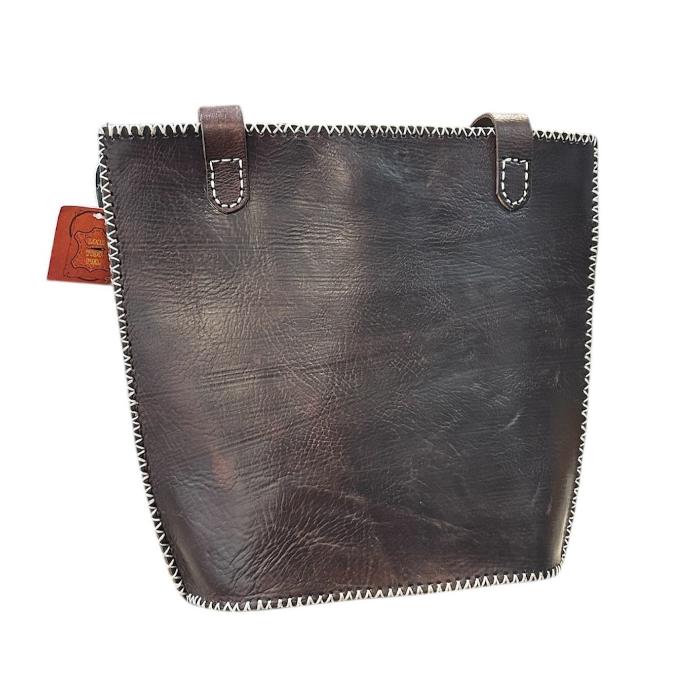 Bolso con asas elegante artesanal de piel natural. - Look Todo Piel