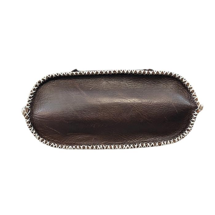 Bolso con asas elegante artesanal de piel natural. - Look Todo Piel