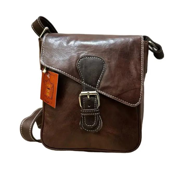 Bolso cruzado artesanal de piel natural. - Look Todo Piel