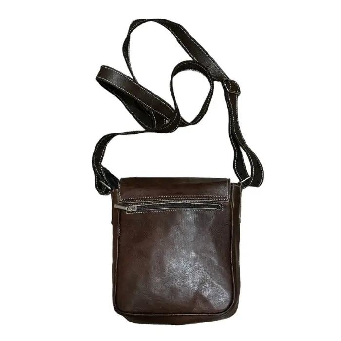 Bolso cruzado artesanal de piel natural. - Look Todo Piel