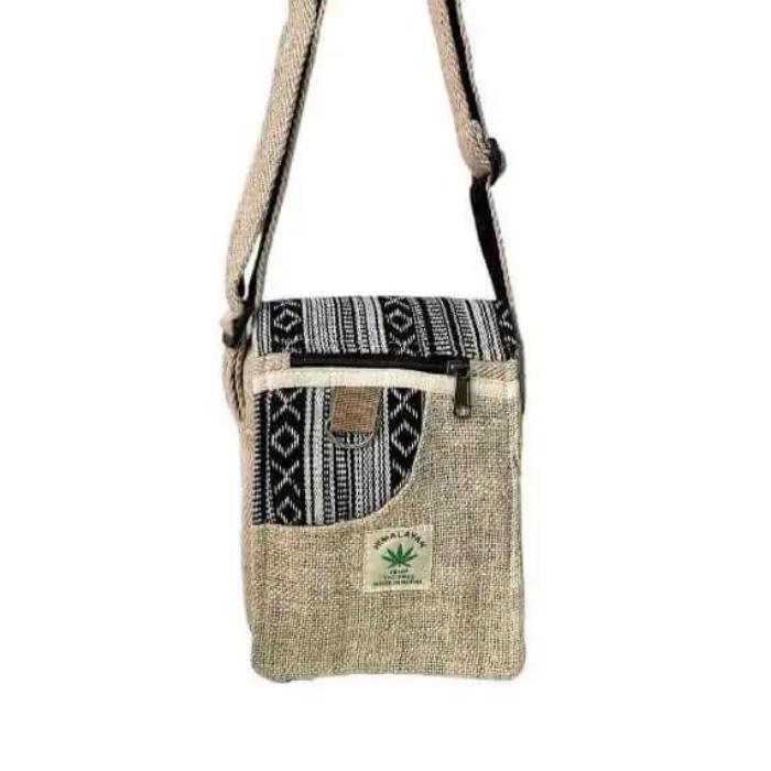 Bolso cruzado de algodón artesanal unisex - Look Todo Piel