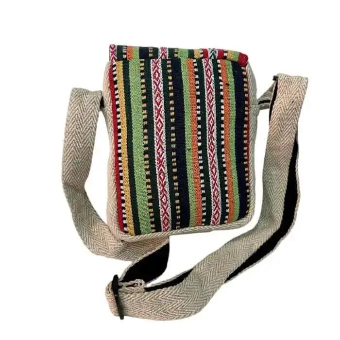 Bolso cruzado de algodón artesanal unisex - Look Todo Piel