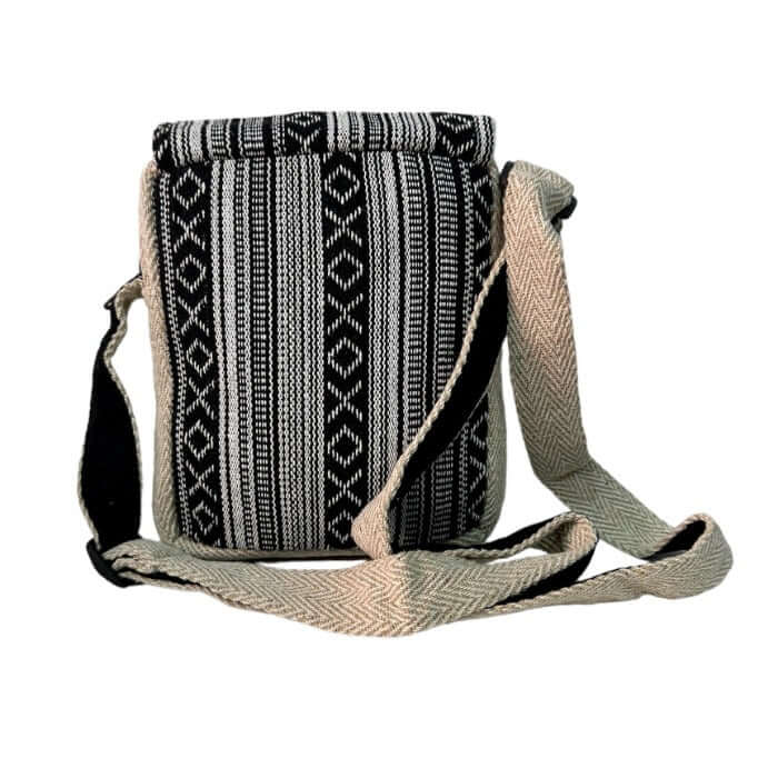 Bolso cruzado de algodón artesanal unisex - Look Todo Piel