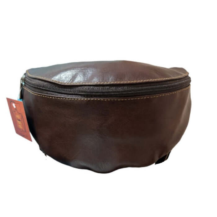 Bolso estilo shopper media luna de cuero para mujer - Look Todo Piel
