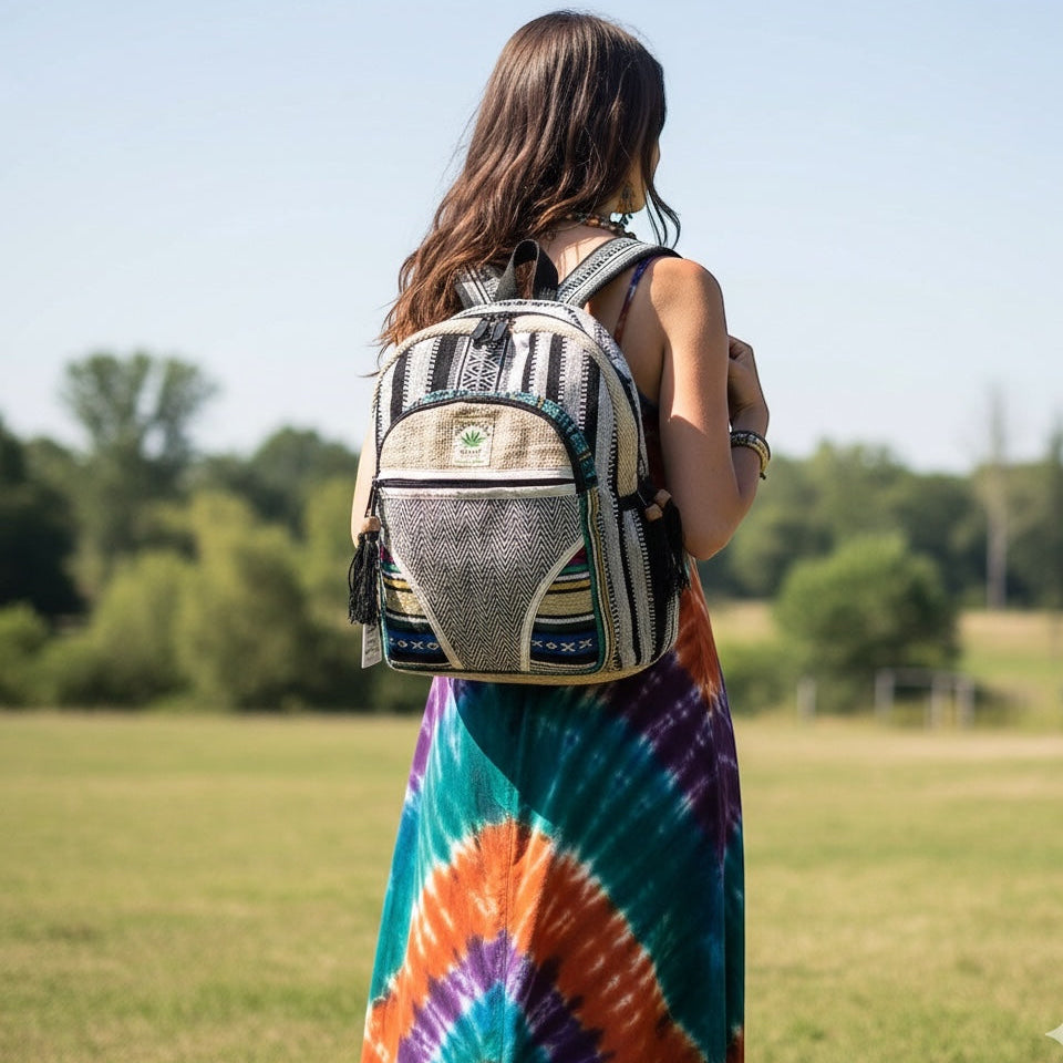 Authentic Natural Cotton Unisex Nepalese Backpack