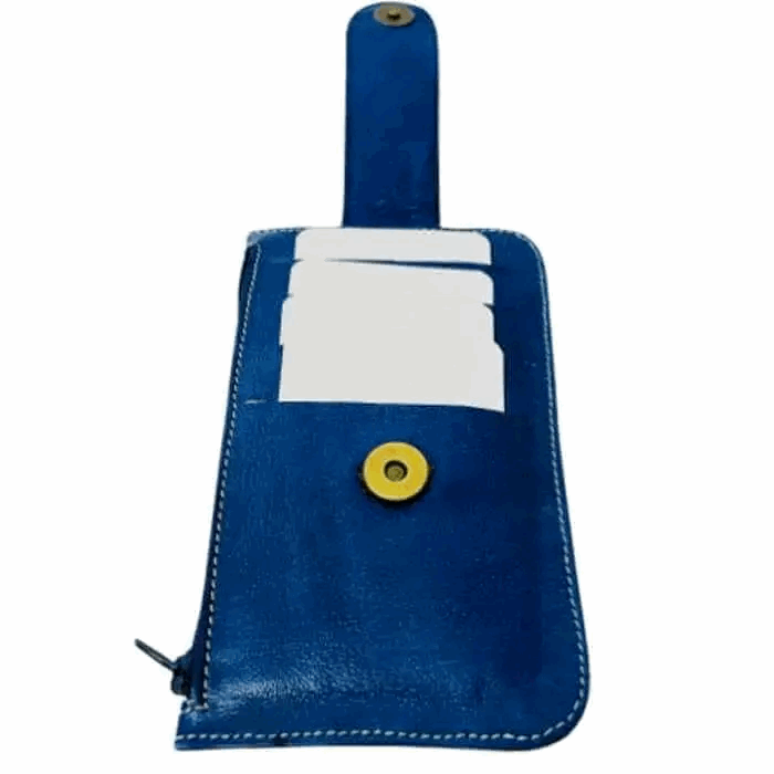 Cartera artesanal de piel natural - Look Todo Piel