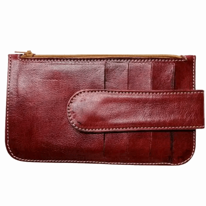 Cartera artesanal de piel natural - Look Todo Piel