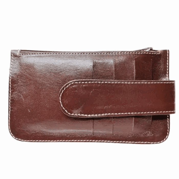 Cartera artesanal de piel natural - Look Todo Piel