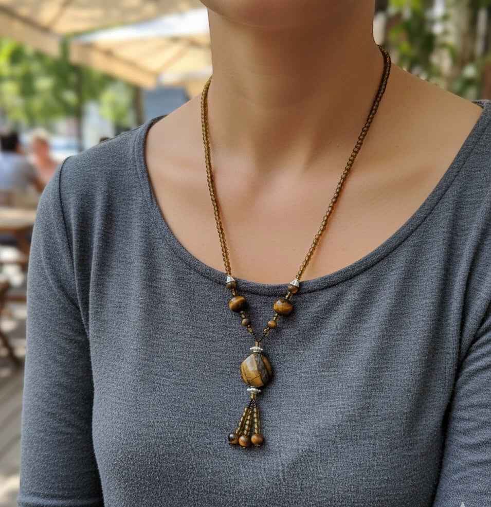 Collar Varanasi ojo tigre