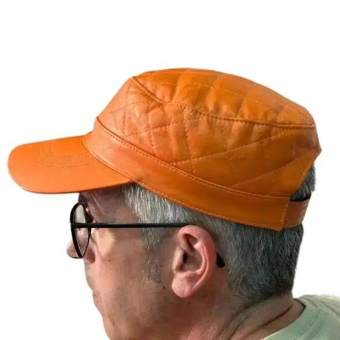 Gorra unisex de piel natural ajustable - Look Todo Piel
