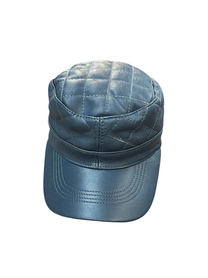 Gorra unisex de piel natural ajustable - Look Todo Piel