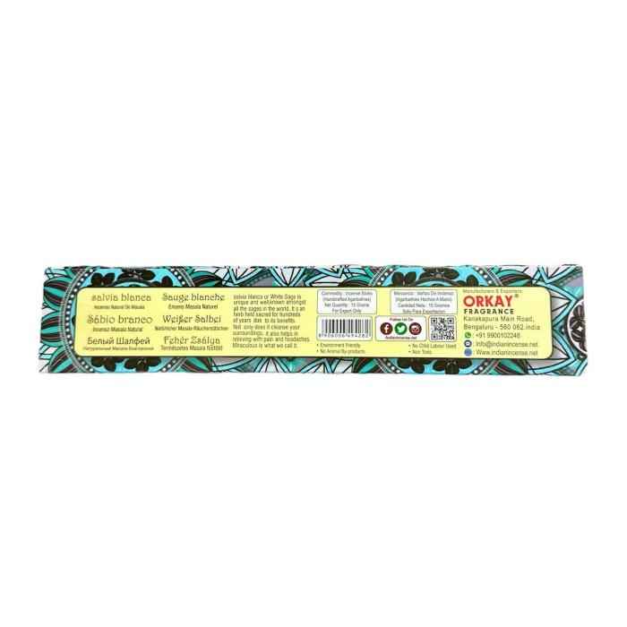 Incienso Salvia Blanca Natural - Limpieza Energética Nag Champa (12 varitas