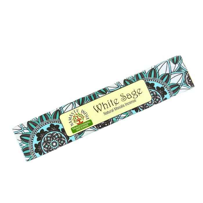 Incienso Salvia Blanca Natural - Limpieza Energética Nag Champa (12 varitas