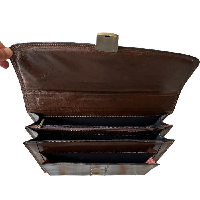 Maletín cartera elegante de cuero natural - kotubia