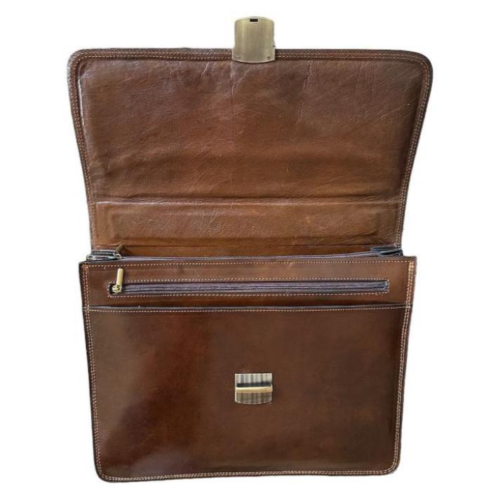 Maletín cartera elegante de cuero natural super cómodo - kotubia