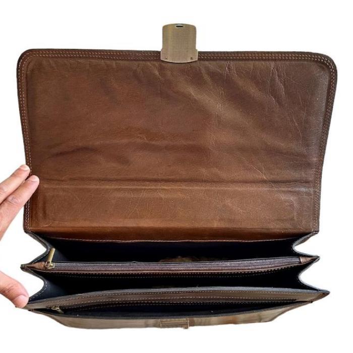 Maletín cartera elegante de cuero natural super cómodo - kotubia