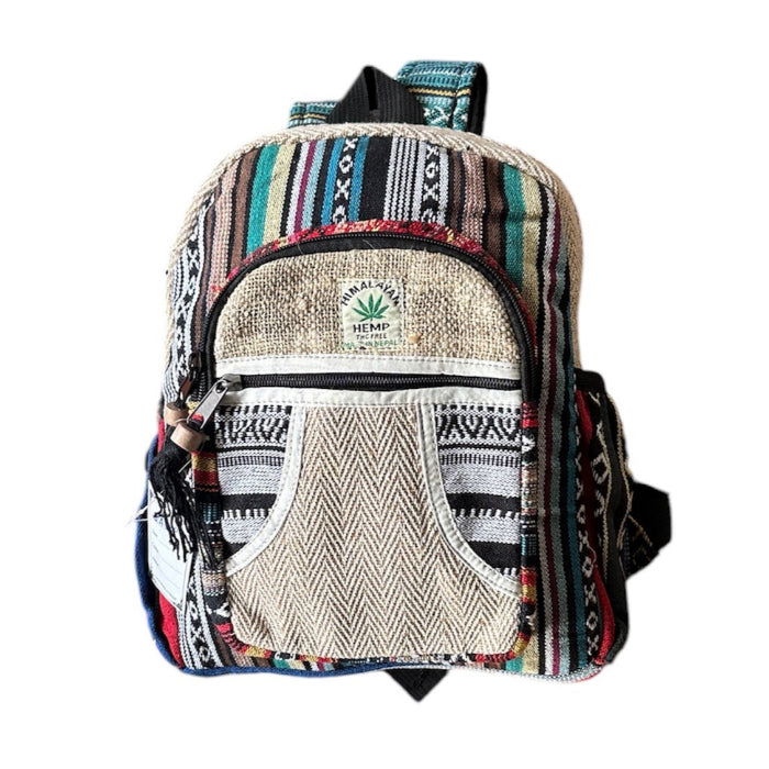 Mochila artesanal de algodón natural. (Unisex)