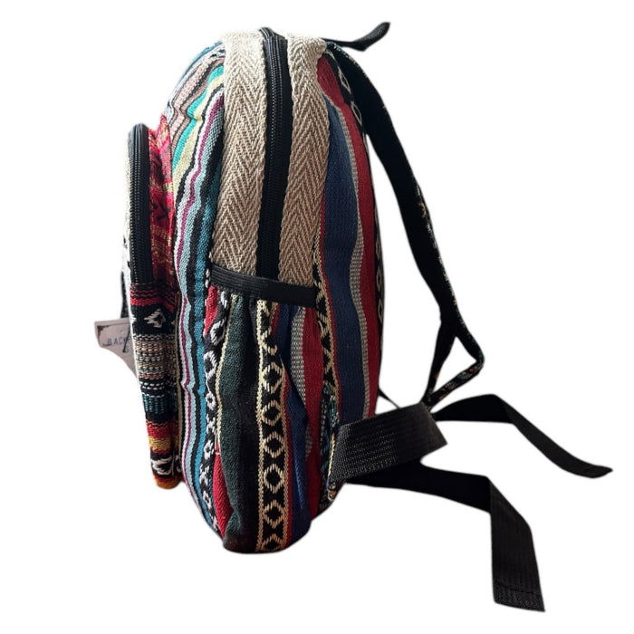 Mochila artesanal de algodón natural. (Unisex) - Look Todo Piel