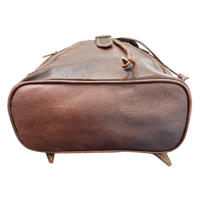 Mochila con cordón de piel 100% natural. ¡En oferta! - Look Todo Piel