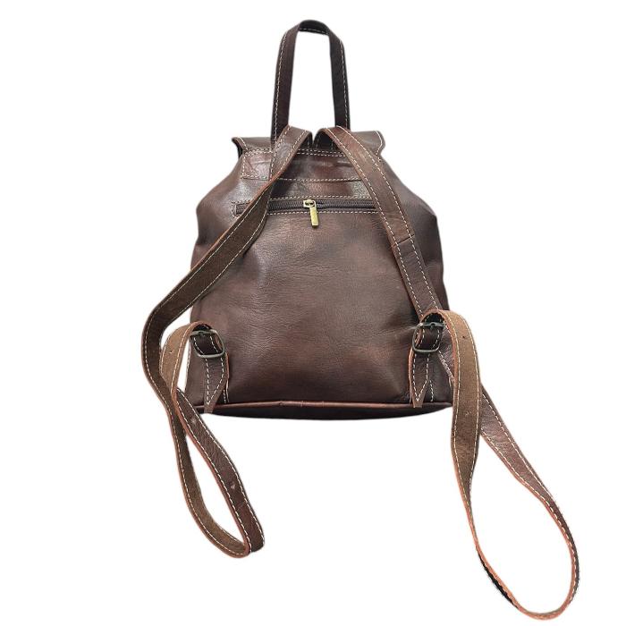 Mochila con cordón de piel 100% natural. ¡En oferta! - Look Todo Piel