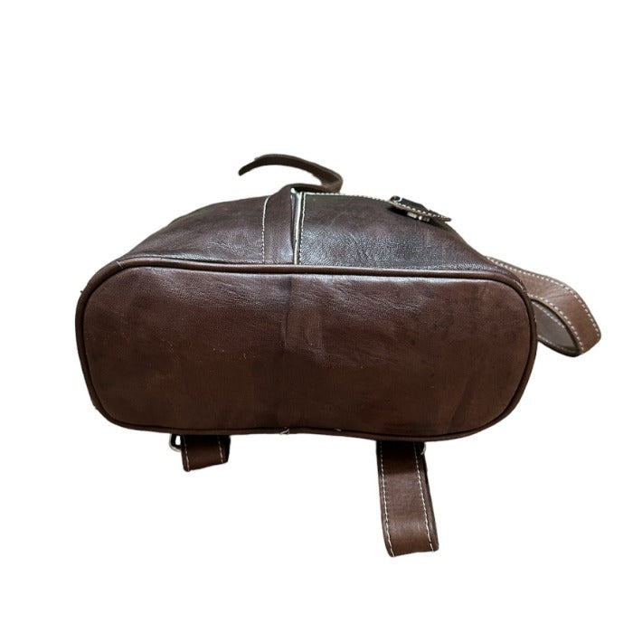 Mochila con cremallera de cuero unisex - Look Todo Piel