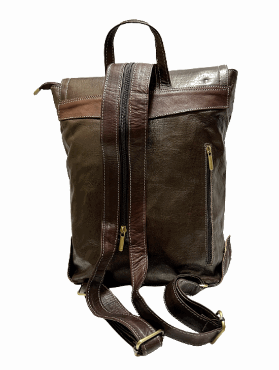 Mochila  de cuero natural. Mochila  unisex - Look Todo Piel