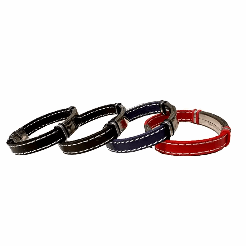 Pulsera artesanal de piel natural. Elegante - Look Todo Piel
