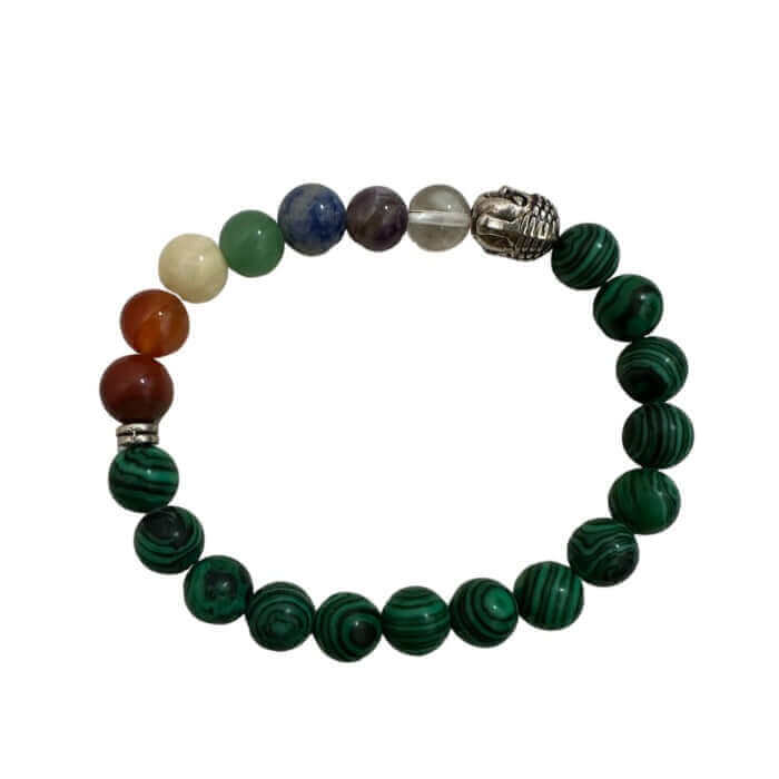 Pulsera Malaquita unisex elástica - Look Todo Piel