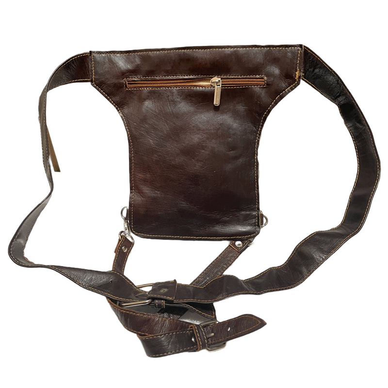 Riñonera Artesanal de piel natural. Estilo unisex - Look Todo Piel