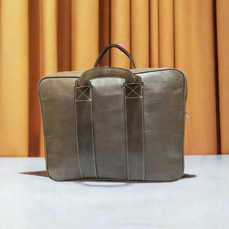 Bolso bandolera con asas Elegante artesanal de piel natural ideal para ordenador - kotubia