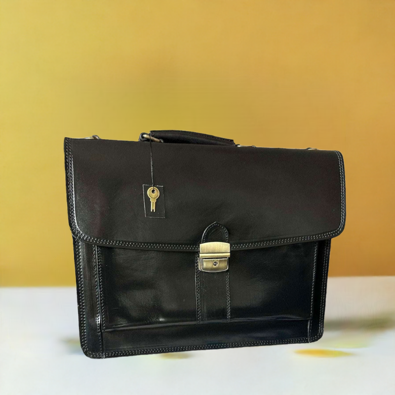 Maletín cartera elegante de cuero natural - kotubia