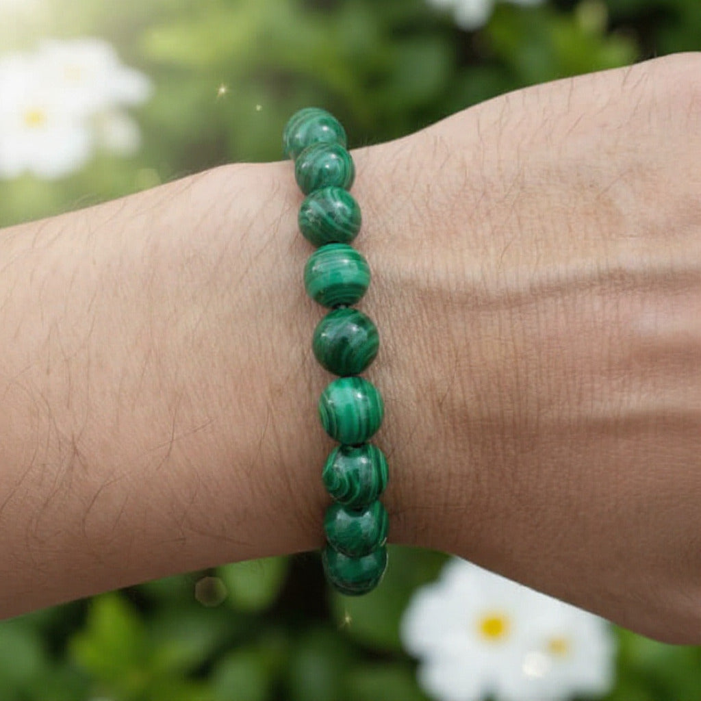 Vivalera Pulsera Malaquita Elástica